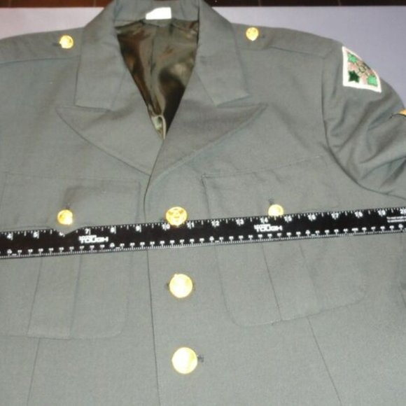 sz40R ARMY DRESS GREEN CLASS A UNIFORM JACKET MSG RANK 4TH ID PATCH LD 1034 - Picture 4 of 12